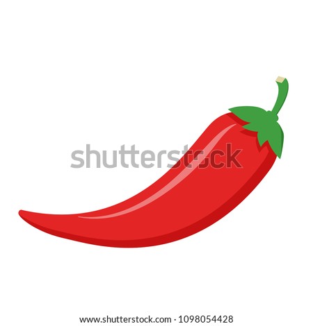 chilli cartoon vector. free space for text. wallpaper. background. Royalty-Free Stock Photo #1098054428