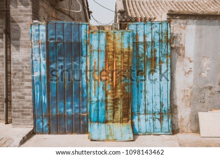 Rustic metal gate background