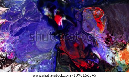 Beauty of Abstract Random Art Ink Spread Explode on Water