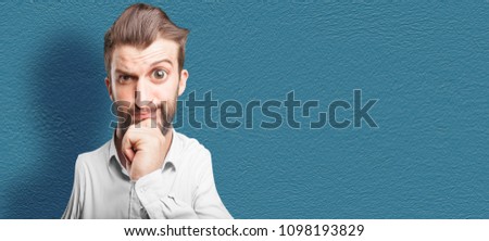 loony or mad humorous caricature man. human expressive cartoon concept