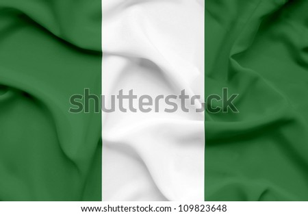 Nigeria waving flag