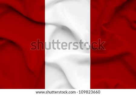 Peru waving flag