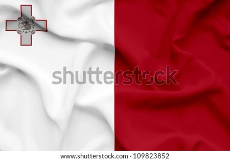 Malta waving flag