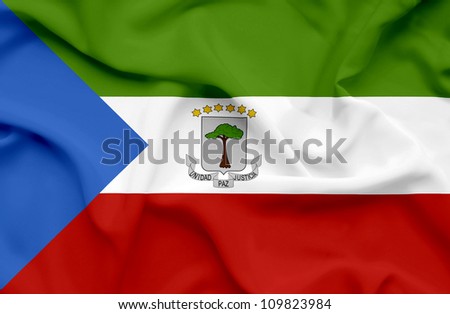 Equatorial Guinea waving flag