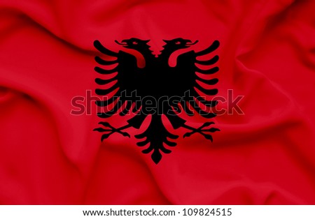 Albania waving flag