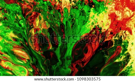 Abstract Beauty of Art Ink Paint Explode Colorful Fantasy Spread