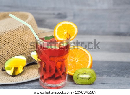 Summer holiday cocktail glass