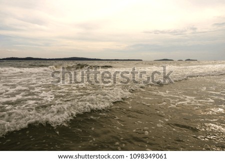 Wave and beach in KOH KONG province CAMBODIA