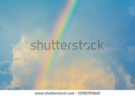 Rainbow&cloudy close up