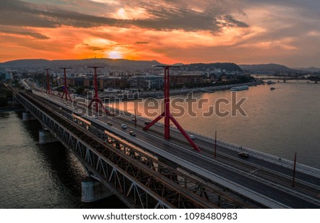 Budapest bridges Danube