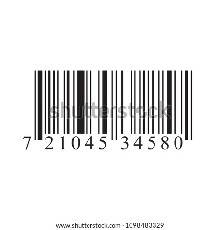 Barcode icon isolated on white background. Trendy barcode for web site, app,label and sticker. Creative art concept, vector illustration, eps 10