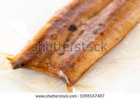 Frozen glazed grilled eel