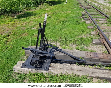 Arrow for switching the railway. Old arrow train. Old Railway arrows. Railways and arrow. railway arrow background.