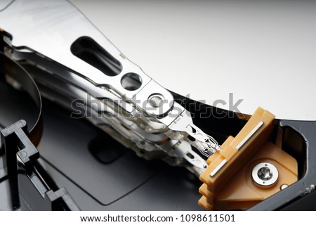 closeup image of actuator arm and actuator axis