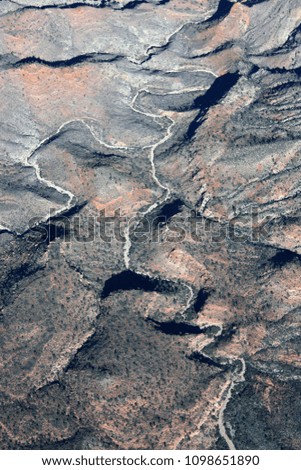 Picture taken inflight overhead the Grand Canyon National Park, Arizona, United States of America