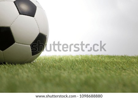 close up pictures of soccer ball on the grass field