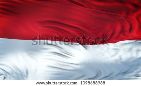 MONACO Realistic Waving Flag Background