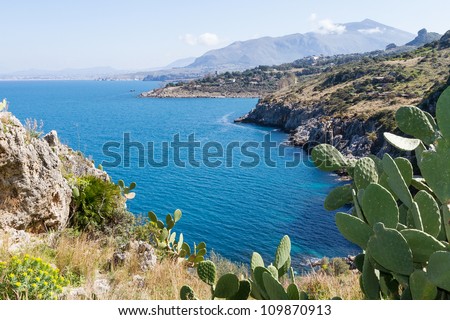 Zingaro Nature Reserve, Sicily, Italy Royalty-Free Stock Photo #109870913