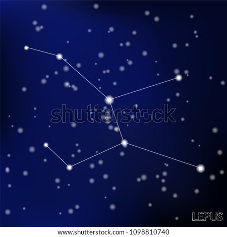 constellation Lepus in the starry sky