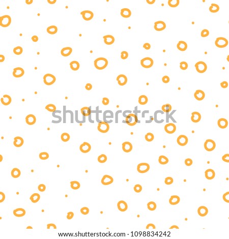 yellow circles on white background, 
 seamless pattern