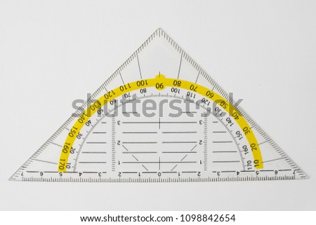 Protractor  isolated over white background