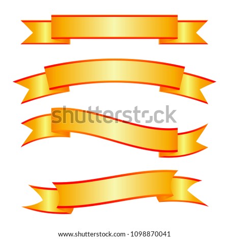 A wonderful simple design of a golden ribbons