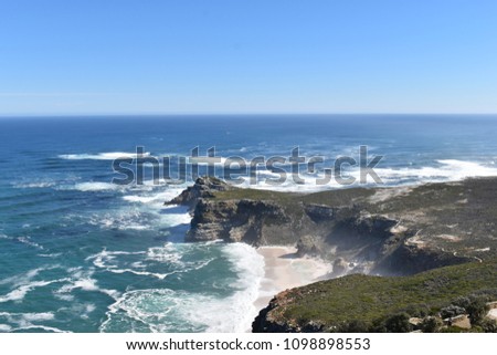 View of Cape of Good Hope in Cape Town at the Cape Peninsula Tour in South Africa Royalty-Free Stock Photo #1098898553