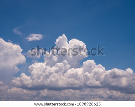 Cumulonimbus cloud in summer blue sky