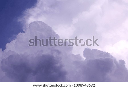 Sky and cloud in summer with summer storm in Thailand.