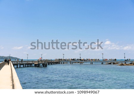 Sea view beautiful  background with horizon blue sky