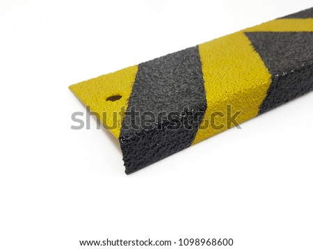 Anti-slip pad yellow and black  isolation on white background 