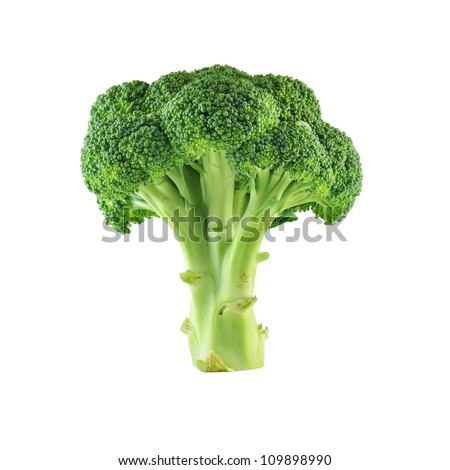 Broccoli isolated on white background Royalty-Free Stock Photo #109898990