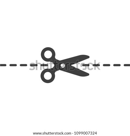 Scissors icon for cut marks vector image