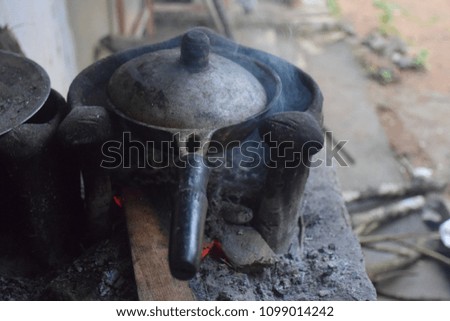 wok on the hearth