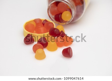 gummy adult vitamins are easy to take Royalty-Free Stock Photo #1099047614