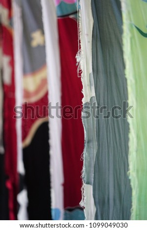 Batik cloth left to dry.
