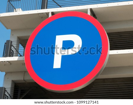 Parking lot sign.