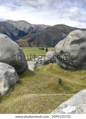 New Zealand Castle Hill Rock Formation