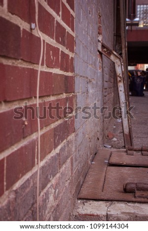 Alley grungy brick fire escape antique Building Structure Rustic