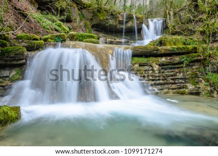 Beautiful waterfall (Vallfogonda de Ripolles, Catalonia, Spain)