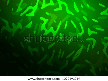 Dark Green vector background with lamp shapes. Modern gradient abstract illustration with bandy lines. Pattern for your business design.