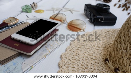Retro camera with coffee and items on wooden table - Stock image
Passport, Camera - Photographic Equipment, Luggage, Planning, Travel