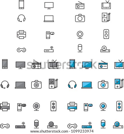 Technology and Electronic Devices icon set