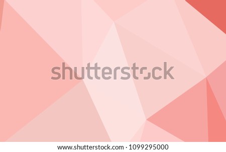 Light Red vector gradient triangles template. Elegant bright polygonal illustration with gradient. Triangular pattern for your design.