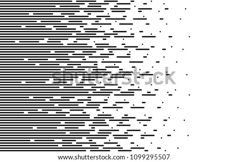 Halftone gradient lines Speed abstract pattern Isolated object on white background vector illustration Royalty-Free Stock Photo #1099295507