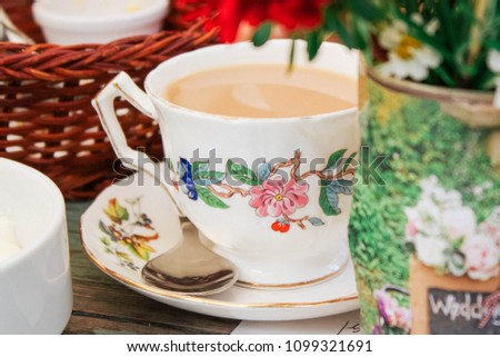 Tea party teacup floral
