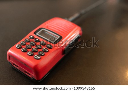 Red Radio Put on the desk