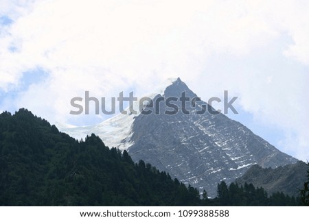 Rocky mountains in Switzerland near Geneva