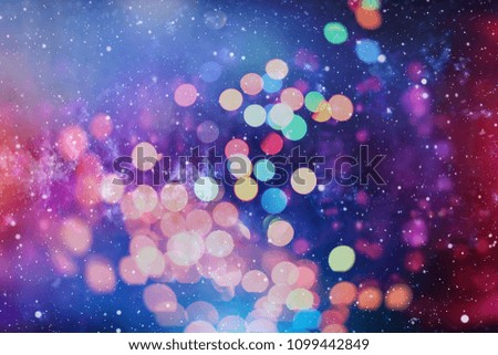 Vintage Magic Background With Color Festive background with natural bokeh and bright golden lights. Vintage Magic background with colorful bokeh. 