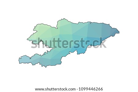 kyrgyzstan map in geometric polygonal style. kyrgyzstan map of isolated. Vector Illustration Eps10.